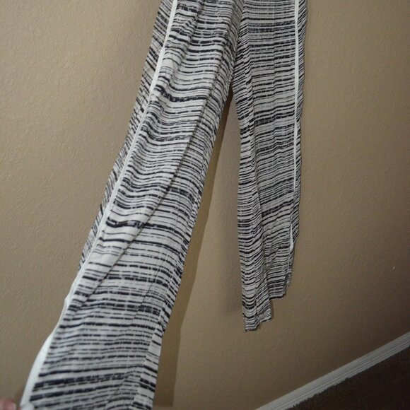 NWT Sz L Townsen Black White Silk Palazzo Pants - Picture 3 of 7